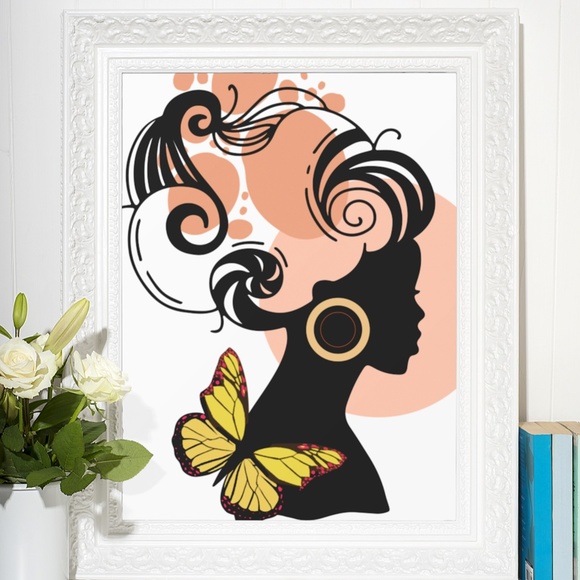 Modern Wall Art Print Tropical Girl Unframed - Picture 5 of 17